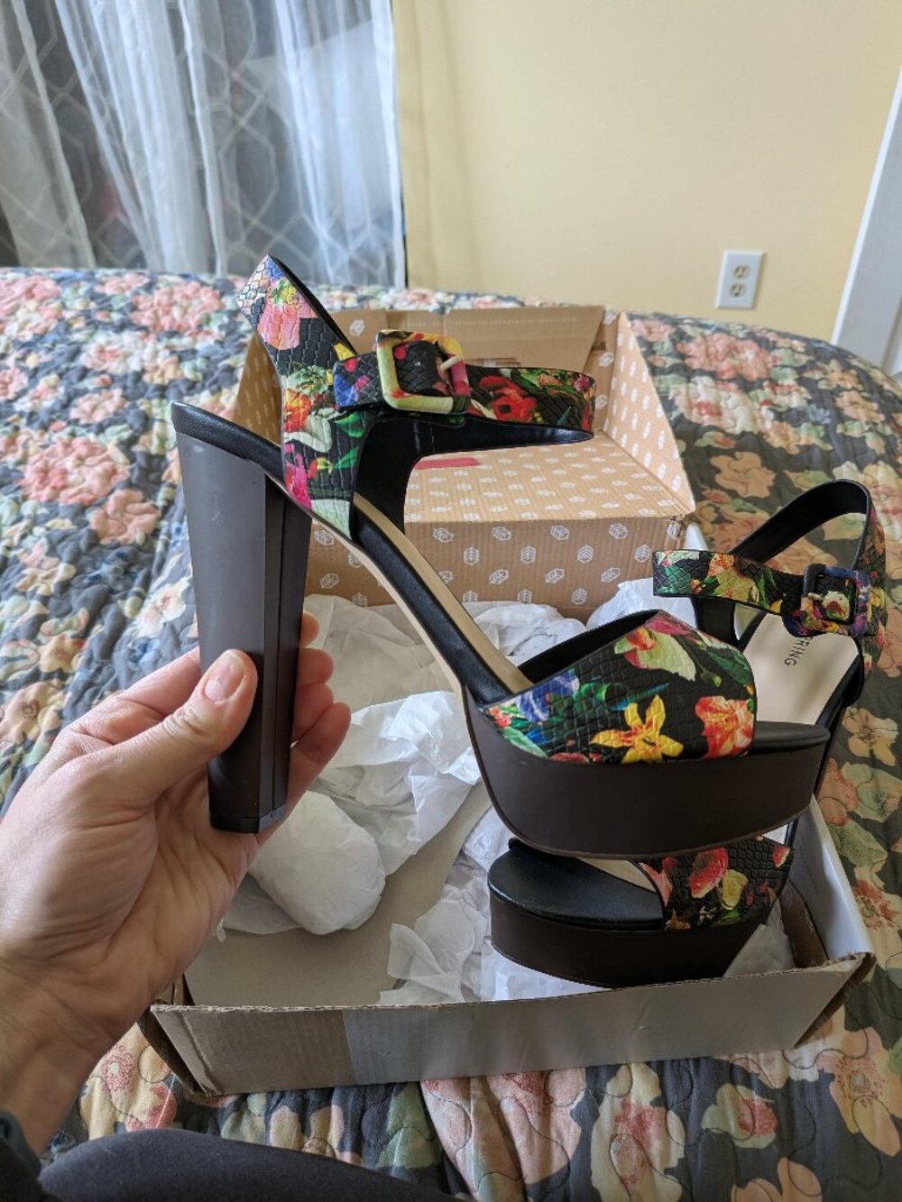 Call It Spring Sandals 5 inch heel Size 11